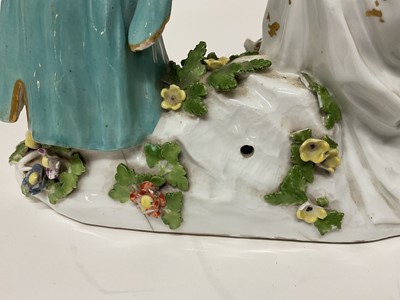 Lot 26 - Continental porcelain group, 'The Polish Hand Kiss'