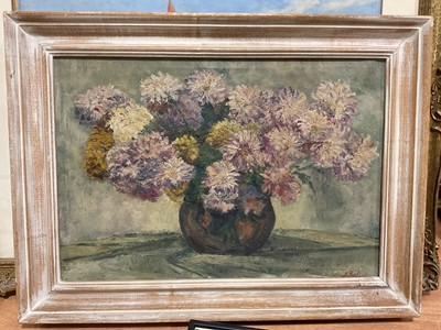 Lot 5296 - Group of pictures, including a signed continental still life of flowers
