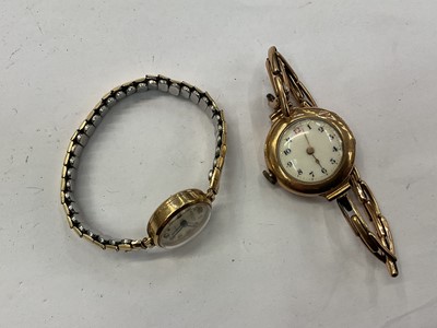 Lot 922 - Two 9ct gold cocktail watches
