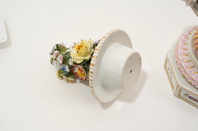 Lot 5 - Pair of Dresden vases and covers