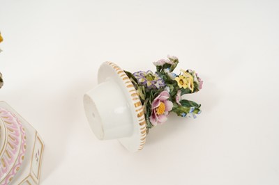 Lot 5 - Pair of Dresden vases and covers