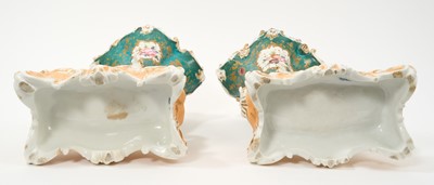 Lot 3 - Pair of 19th century Jacob Petit cornucopia vases