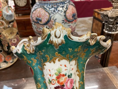 Lot 3 - Pair of 19th century Jacob Petit cornucopia vases