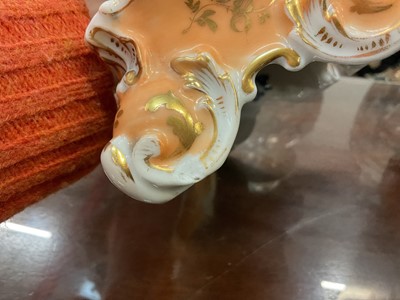 Lot 3 - Pair of 19th century Jacob Petit cornucopia vases