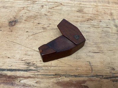 Lot 83 - 19th century treen trick snuff box in the form of a coffin