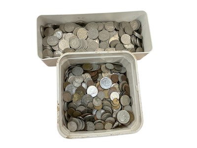 Lot 66 - Two boxes of GB and world coinage
