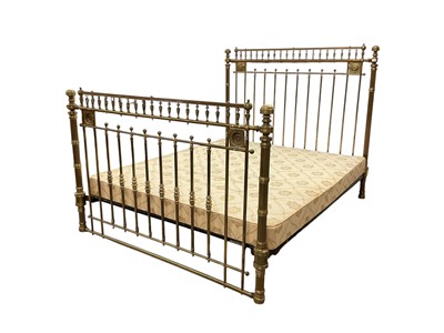 Lot 1400 - Victorian brass beadstead