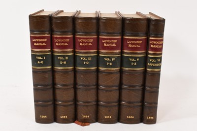 Lot 843 - Lowndes’ manual, six vols
