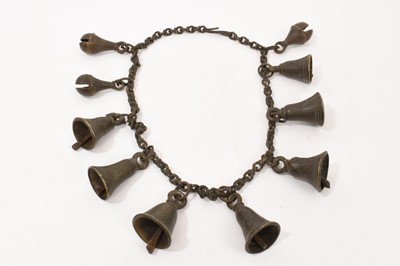Lot 725 - String of 18th / 19th century bronze animal bells