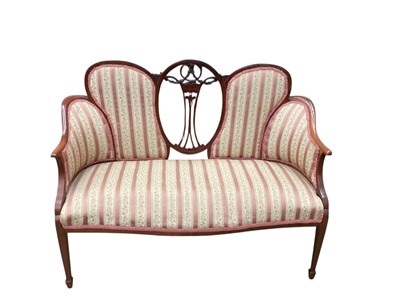 Lot 1327 - Edwardian salon sofa