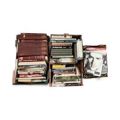 Lot 463 - Two boxes of military reference books and one box of football related books (3 boxes)