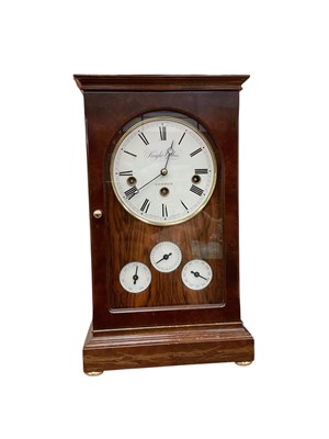 Lot 28 - Knight & Gibbins mantel clock with subsidiary dials for days and month