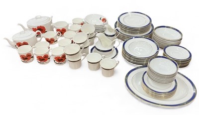 Lot 431 - Royal Doulton Regalia pattern dinner service and Wedgwood Cornpoppy pattern teaset