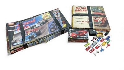 Lot 469 - Group of toys to include a Tyco Racing Grand Prix set, Airfix Motor Racing set and diecast models.