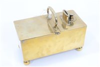 Lot 683 - Good Victorian brass 'honour' tobacco box of...