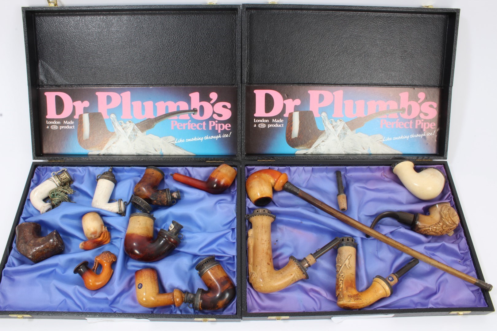 Lot 686 Collection of 19th century meerschaum pipes