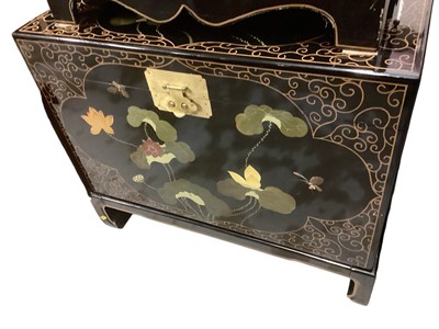 Lot 1344 - Chinese black lacquer blanket box