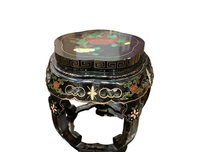 Lot 1343 - Chinese black lacquer jardiniere stand