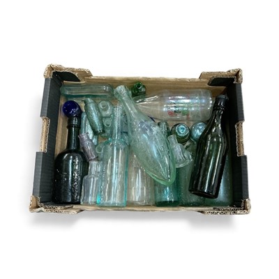 Lot 528 - Collection of Victorian and later glass bottles.