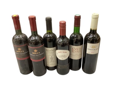 Lot 828 - Assorted six bottles including Cotton Claret Bordeaux Superieur and Rioja Riserva