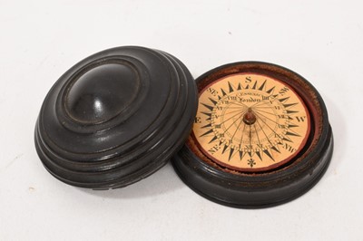 Lot 815 - Early 19th century English pocket compass, (Pantochronometer), by Charles Essex & Co, London
