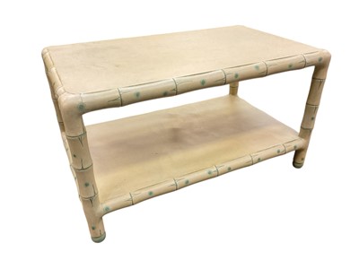 Lot 1304 - Colefax and Fowler style faux bamboo painted coffee table