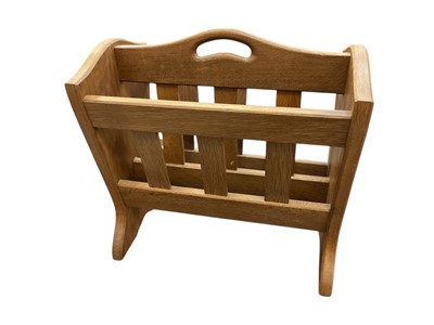 Lot 1303 - Alan Grainger 'Acorn Man' brown oak magazine rack