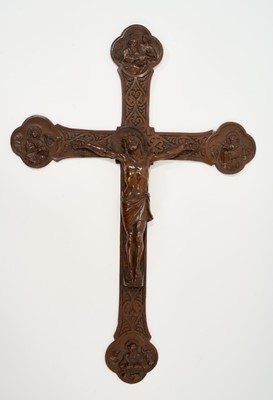 Lot 867 - Late 19th century French bronze crucifix