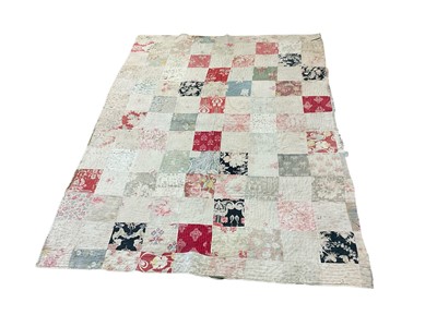 Lot 175 - Antique patchwork quilt, 190 x 154cm