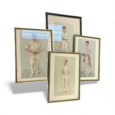 Lot 1131 - Group of eight Vanity Fair Spy prints of Cricketers, (8).