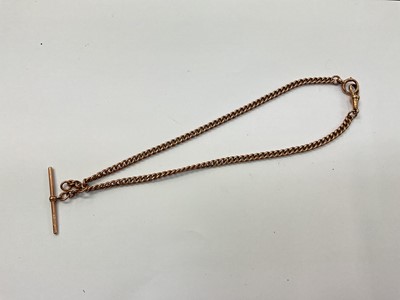 Lot 901 - 9ct gold watch chain