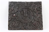 Lot 709 - Antique, possibly 17th century carved oak...