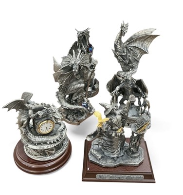 Lot 485 - Group of six pewter Myth & Magic limited edition pewter figures, with boxes.