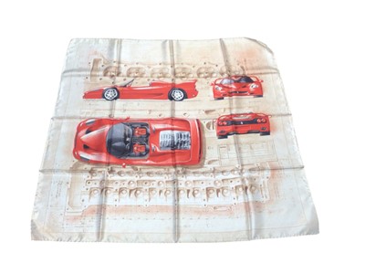 Lot 152 - Official Ferrari 'Ferraridea' silk scarf.
