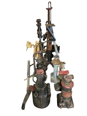 Lot 185 - Collection of vintage Jacks and clamps
