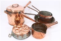 Lot 720 - Collection of antique copper and brass...