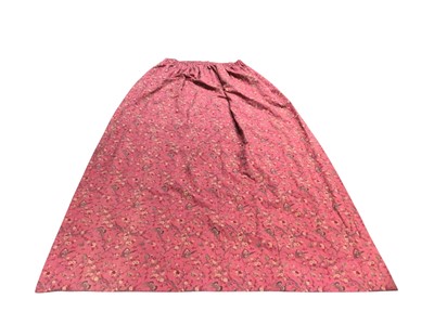 Lot 817 - Two pairs of red curtains with floral and butterfly decoration measuring approximately 298cm x 194cm