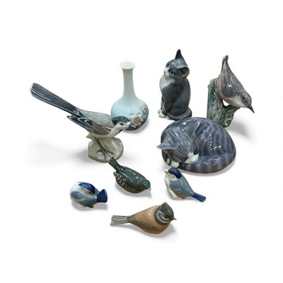Lot 478 - Group of Royal Copenhagen porcelain animal models.