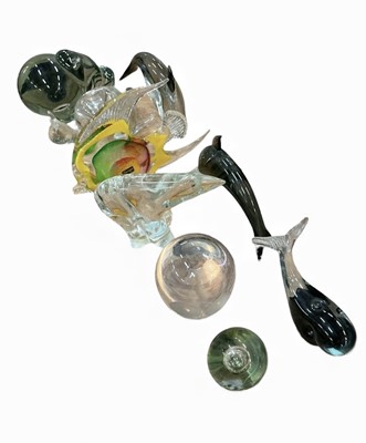 Lot 482 - Group of novelty glass paperweights in form of animals.