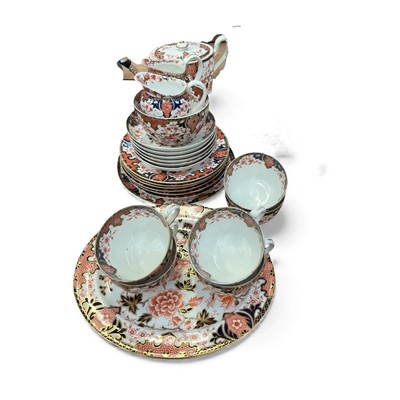 Lot 519 - Group of Victorian Royal Crown Derby Imari pattern teaware.