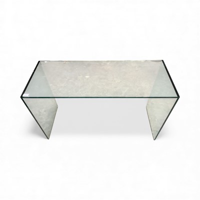 Lot 1414 - Contemporary glass console table