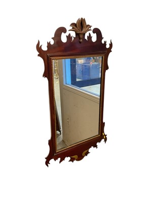 Lot 1415 - George III style mahogany wall mirror