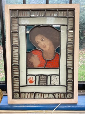 Lot 61 - Stained glass panel