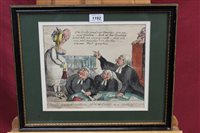 Lot 1192 - Early 19th century hand-coloured etching -...