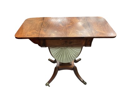 Lot 1427 - George IV rosewood drop leaf work table