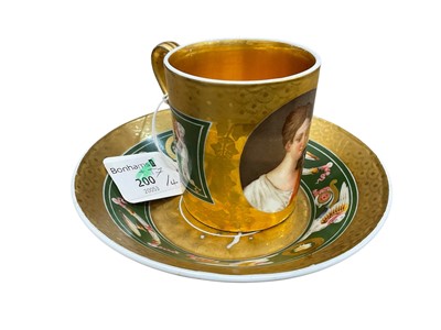 Lot 227 - Vienna style coffee can and saucer