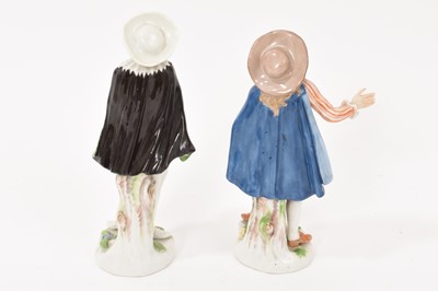 Lot 9 - Pair of Meissen Commedia Del Arte standing figures