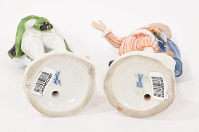 Lot 9 - Pair of Meissen Commedia Del Arte standing figures