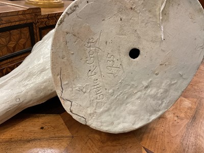 Lot 71 - Stella Crofts (1898-1964) pottery bust of a dog, signed and dated 1935 to base