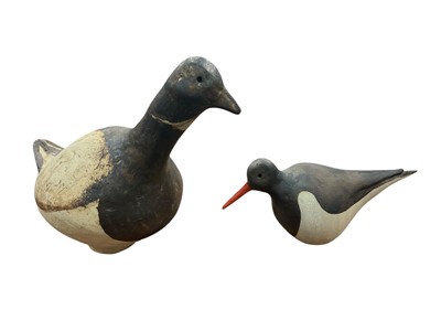 Lot 200 - Two studio pottery birds, 27cm long